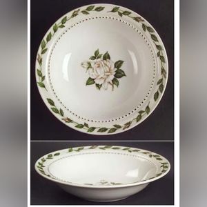 Set of 3 Rim Fruit/Dessert (Sauce) Bowls, Cameo Rose